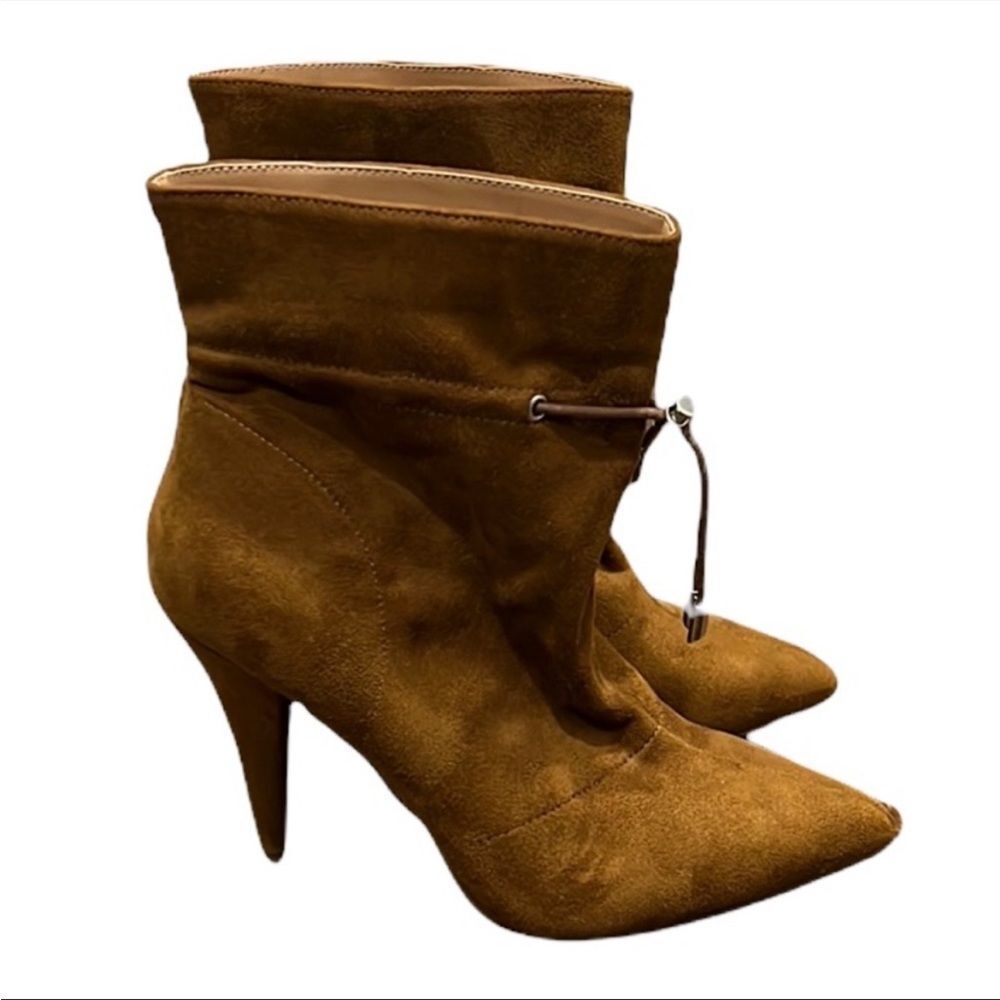 Jessica Simpson Kimele Brown Faux Suede Booties Size 8